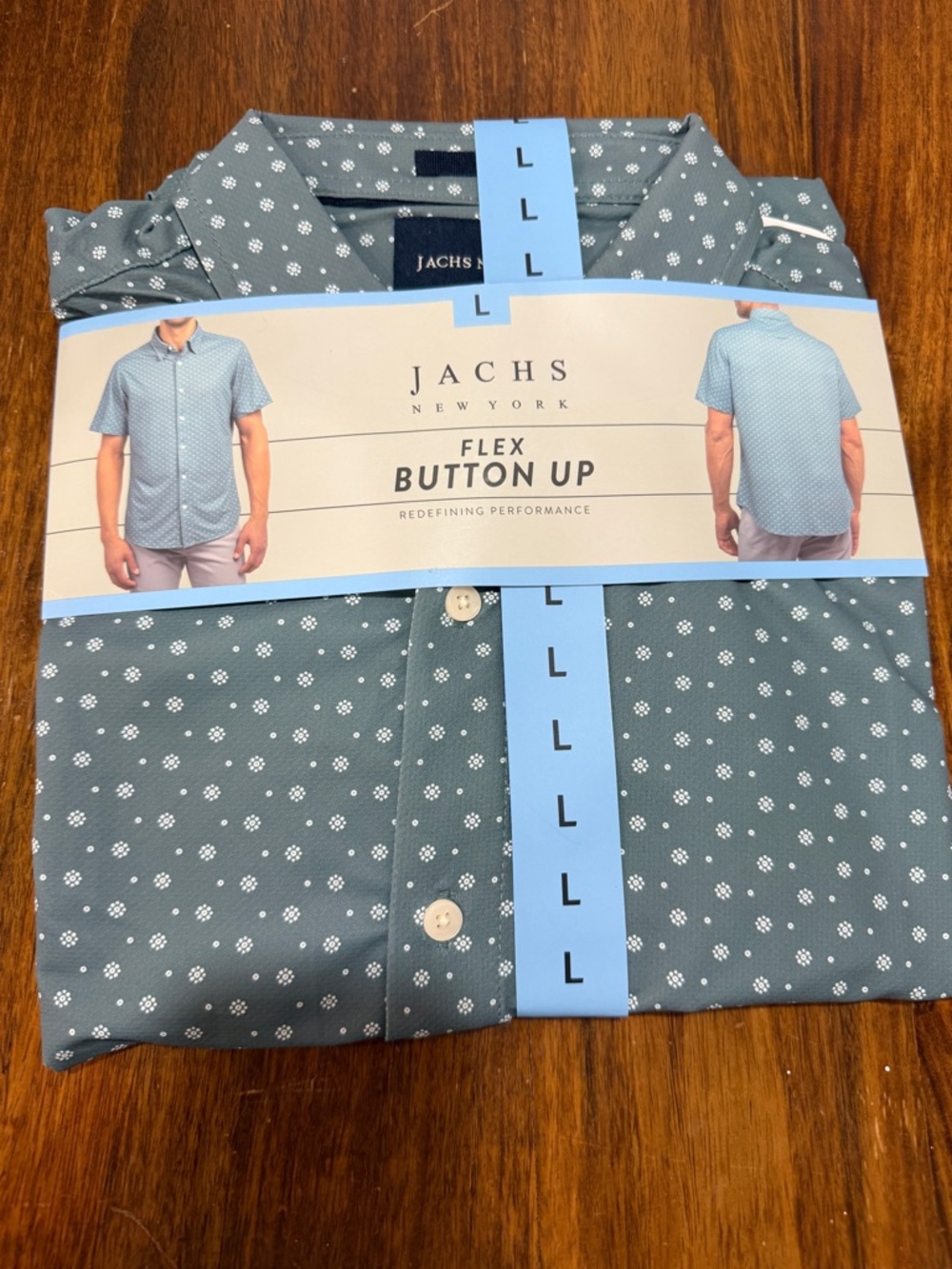 NWT Jachs NY Performance Shirt L Coastal Floral Button Up